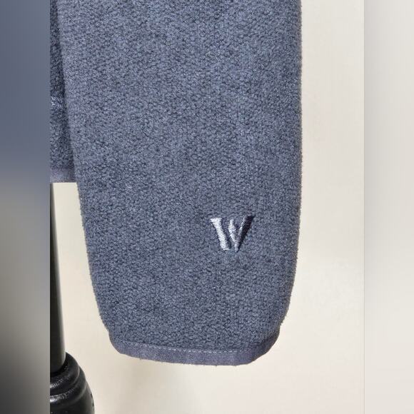 White Sierra Slate Blue Gray Long Sleeve Fleece Zip-Up Jacket Zippered Pockets - Picture 5 of 7